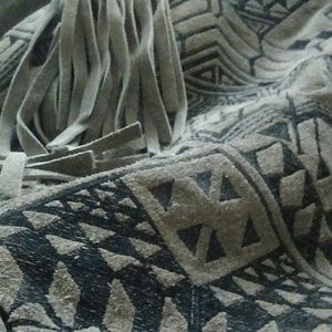 Leather  Boho suede bag, funky cute last call